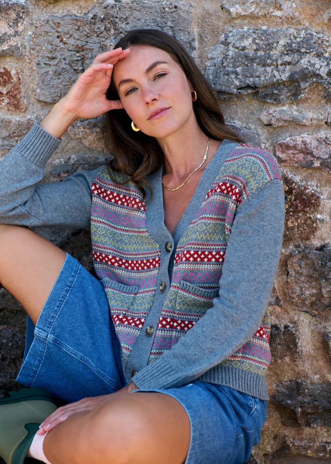 Fairisle Cardigan ~ Charcoal