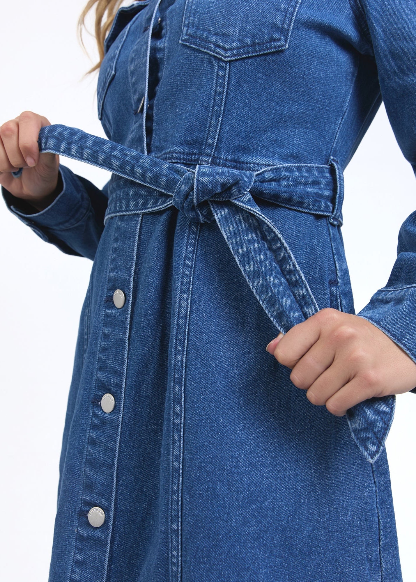 Genevieve Denim Dress ~ Blue
