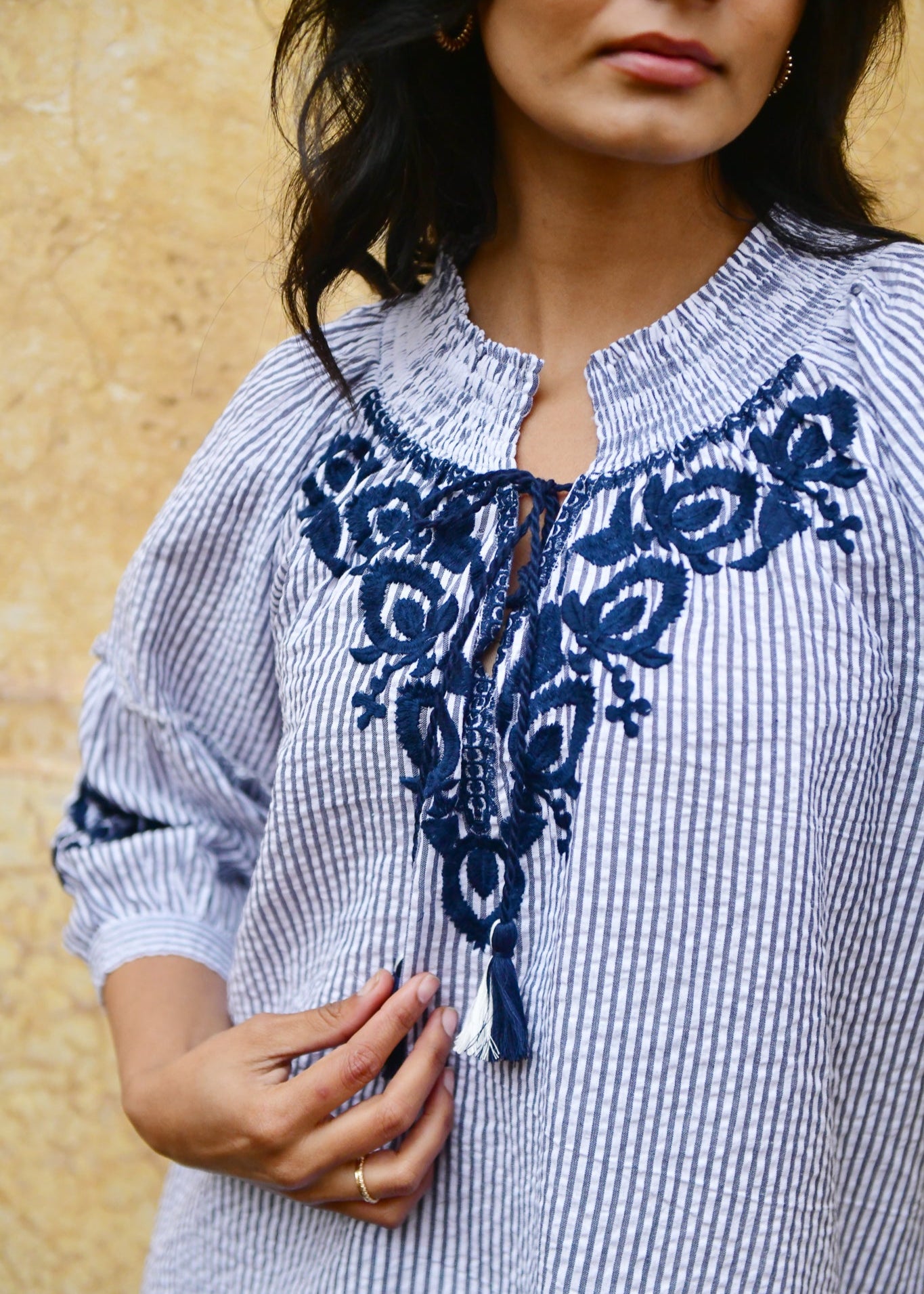Capri Blouse ~ Navy