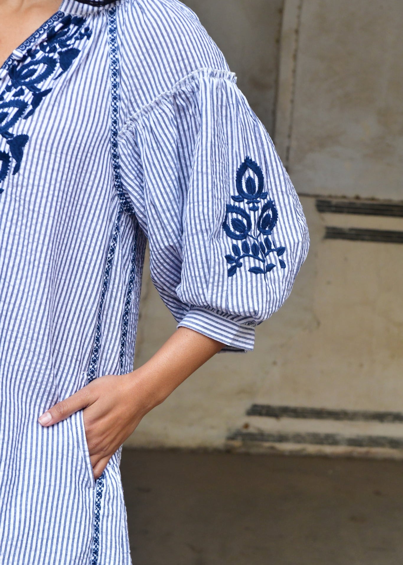 Capri Shift Dress ~ Navy