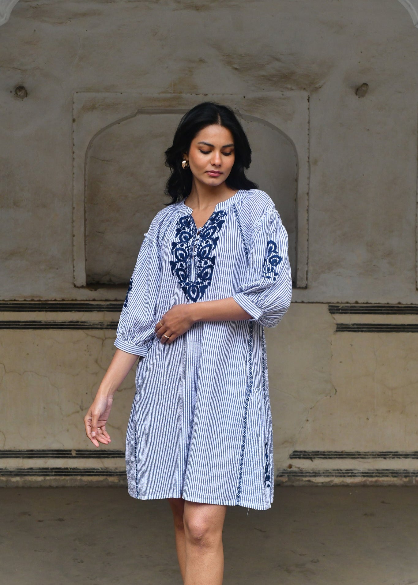 Capri Shift Dress ~ Navy