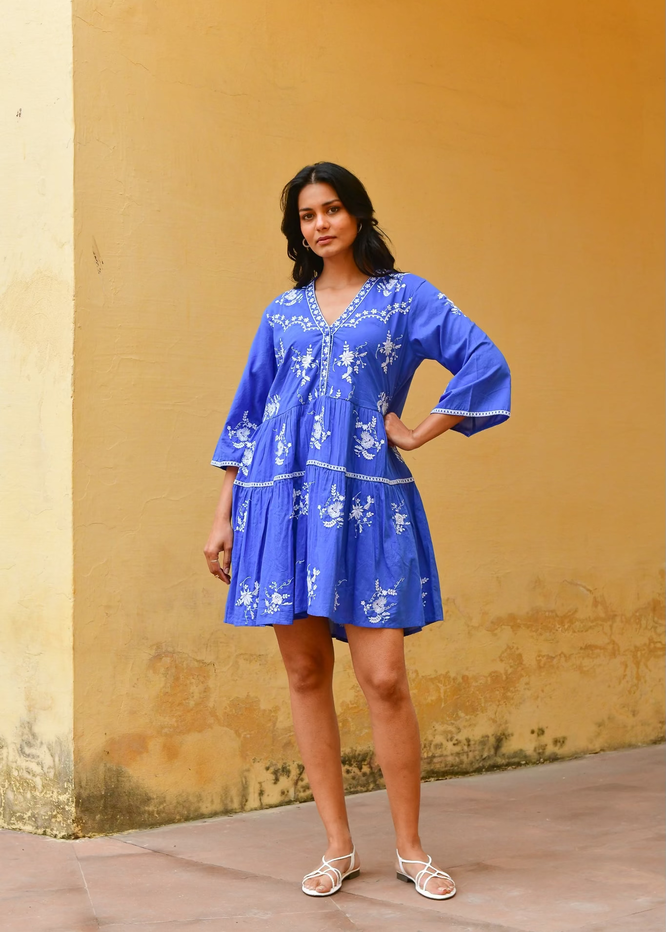 Cote d'Azur Swing Dress ~ Blue