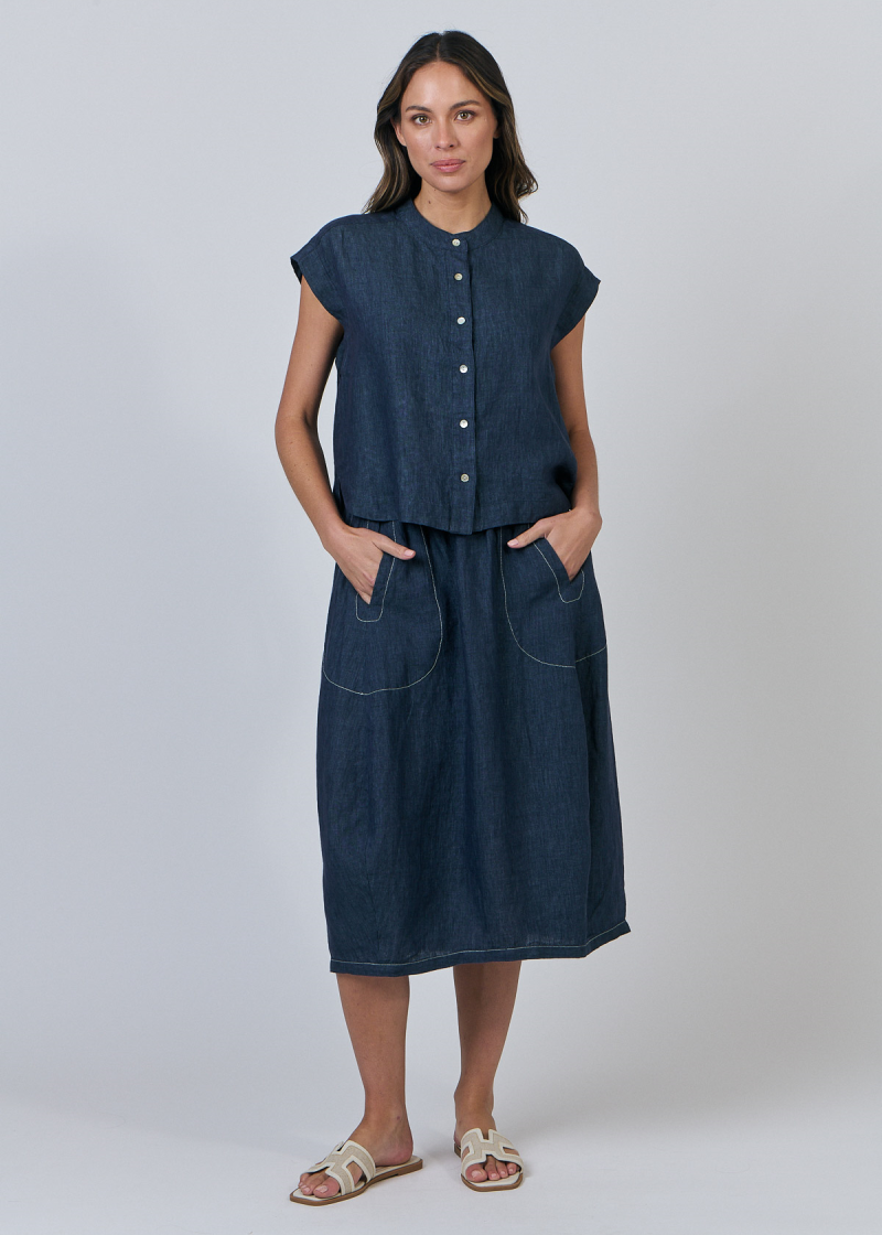 Linen Top ~ Poseidon