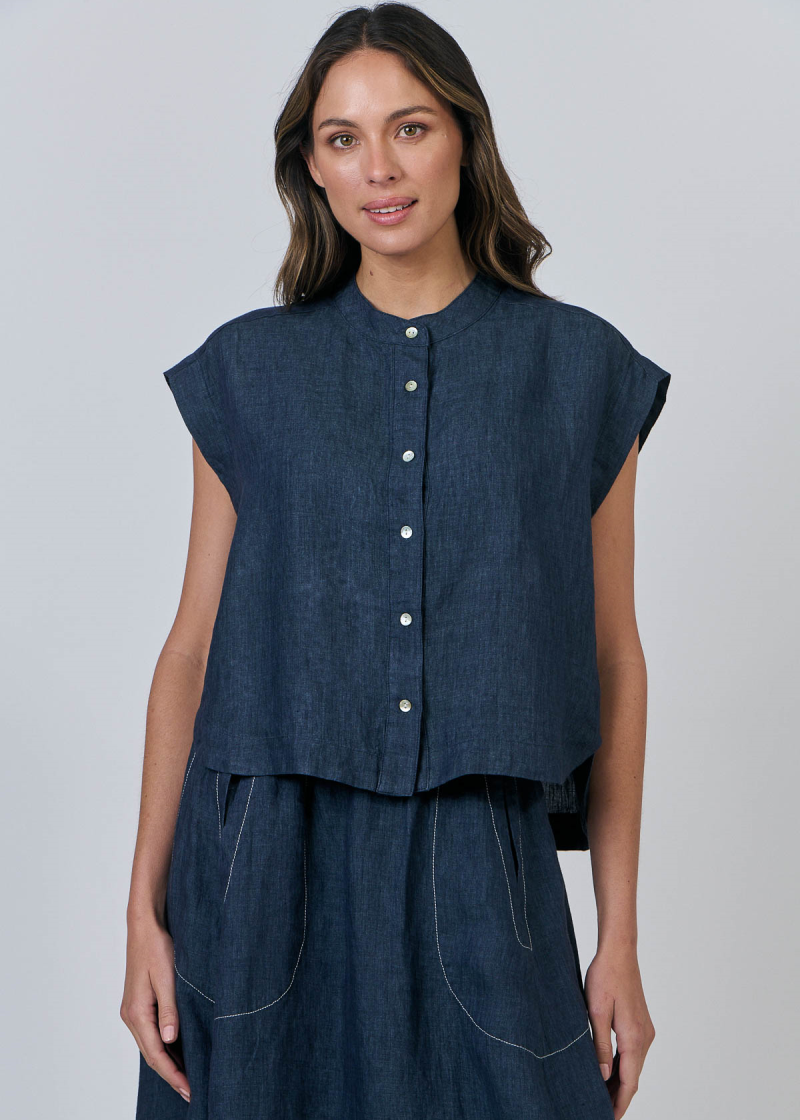 Linen Top ~ Poseidon
