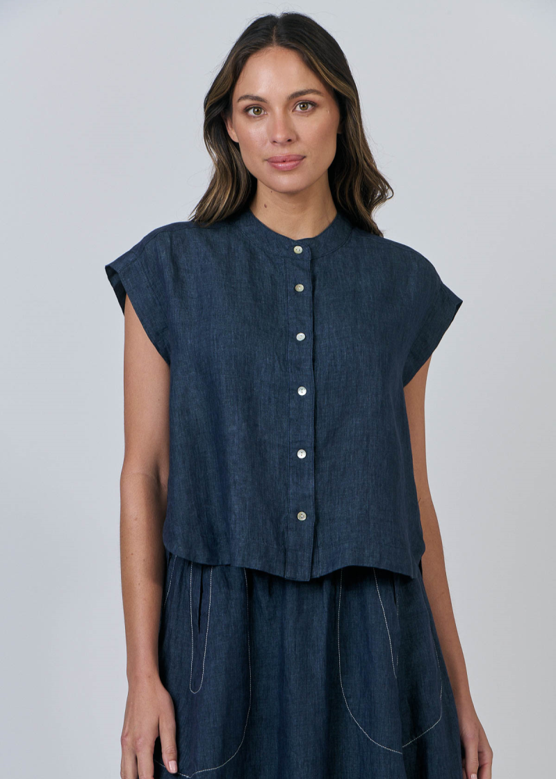 Linen Top ~ Poseidon