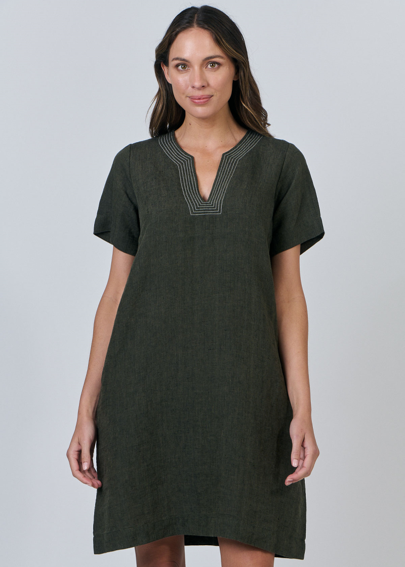 Linen Dress ~ Licorice