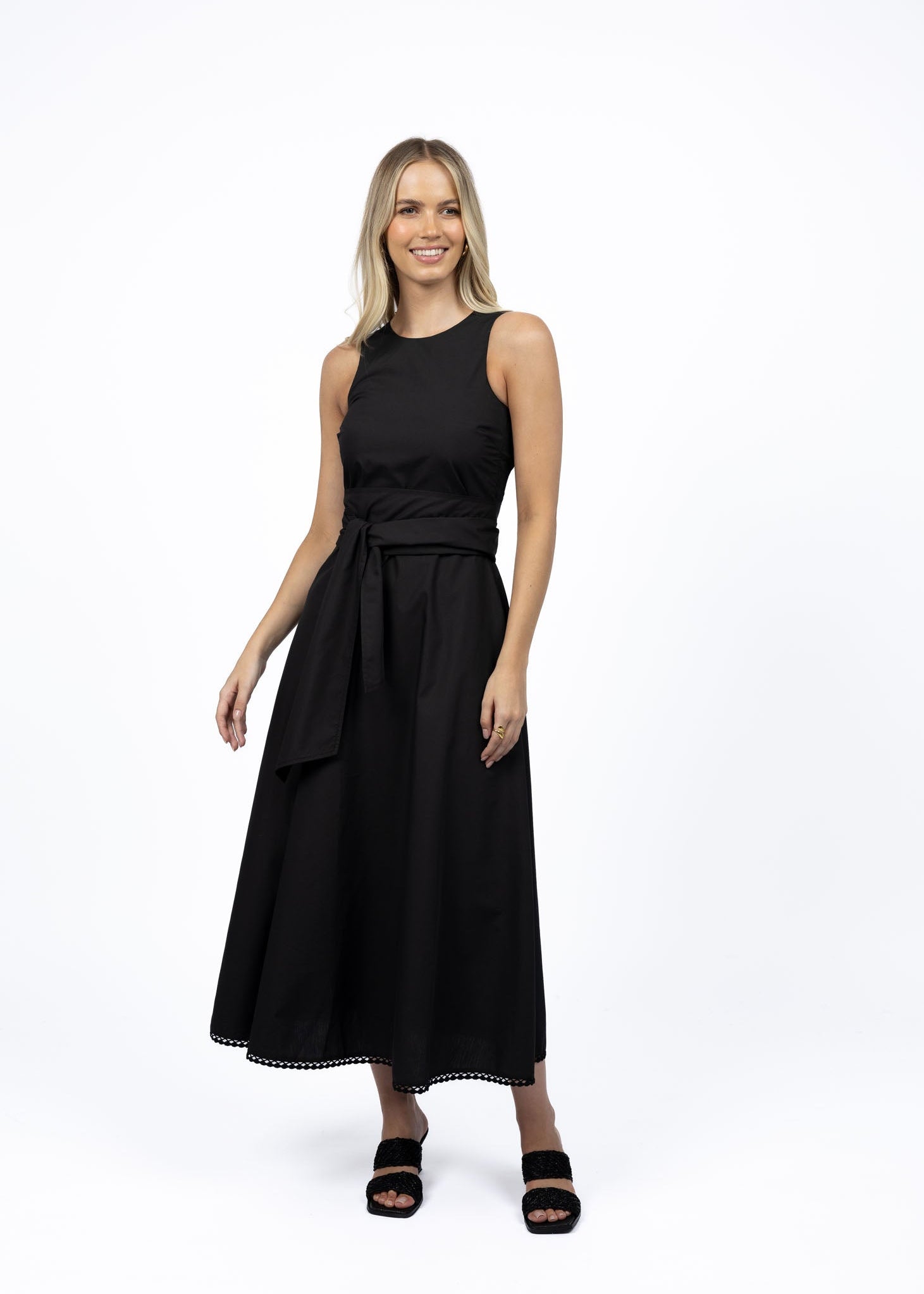 Willa Tie Dress ~ Black