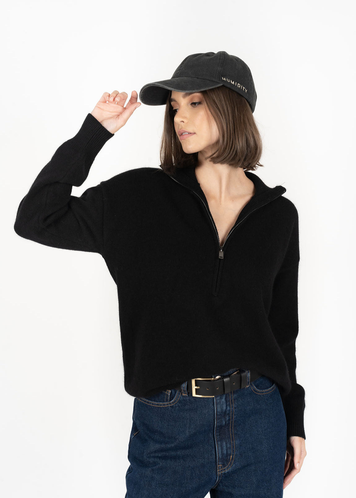 Zip Knox Sweater ~ Black