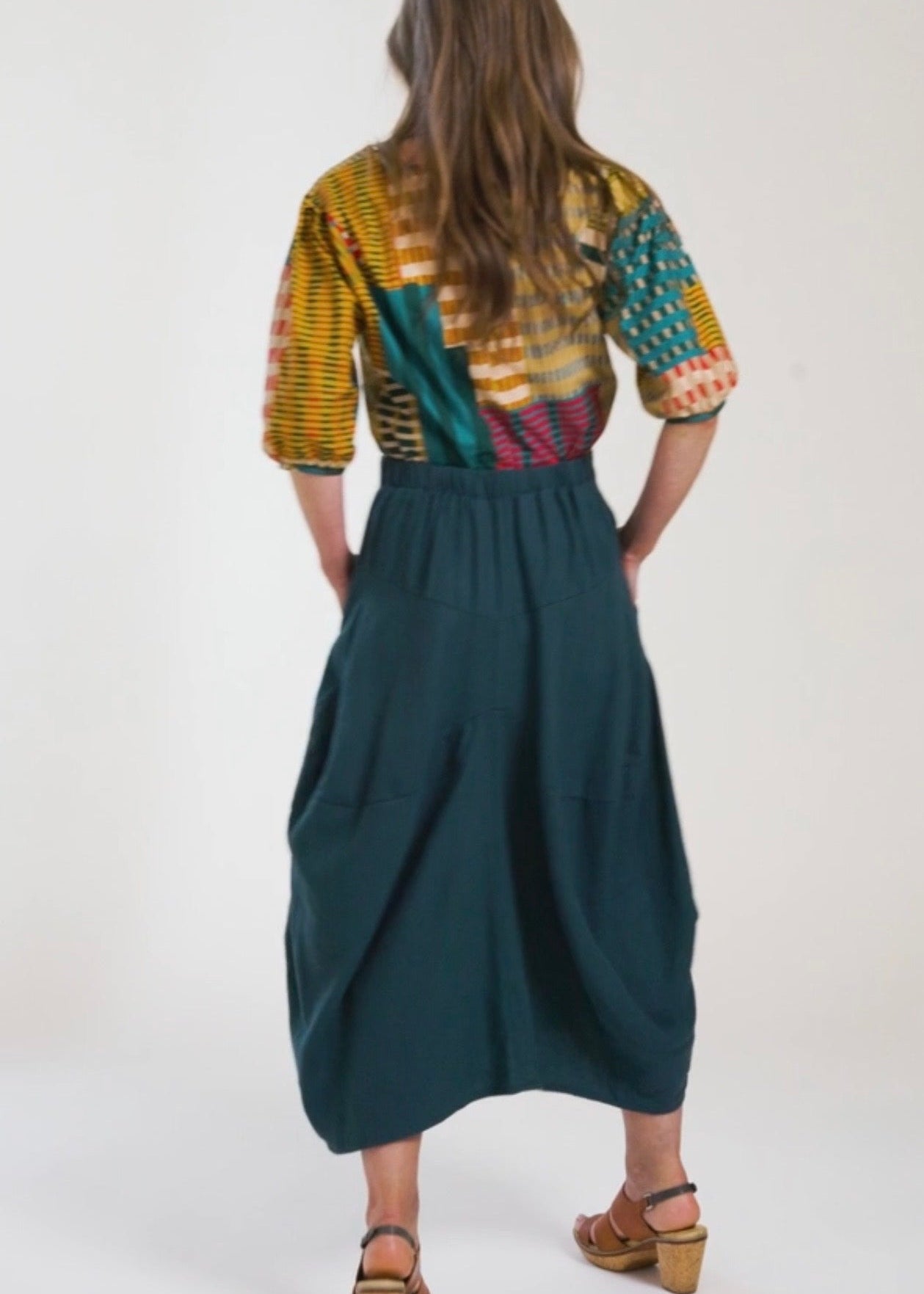 Milwaukee Fiesta Skirt ~ Teal