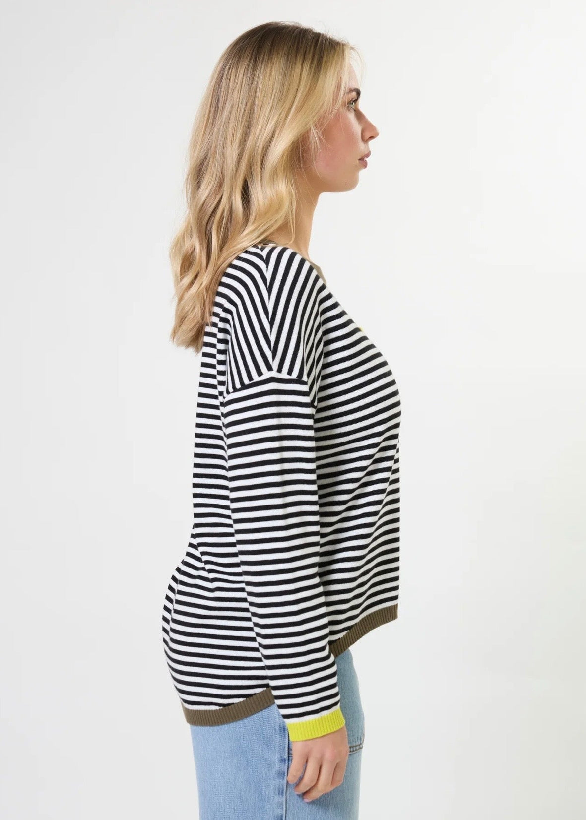 Street Pocket Jumper ~ Black with a Hint of Lime