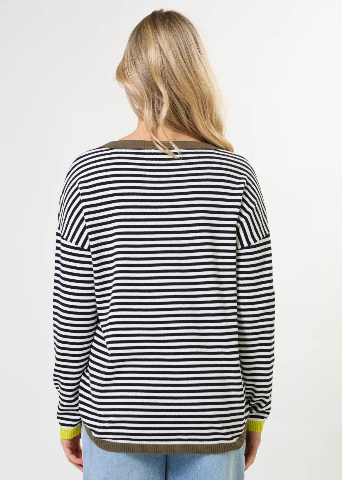 Street Pocket Jumper ~ Black with a Hint of Lime