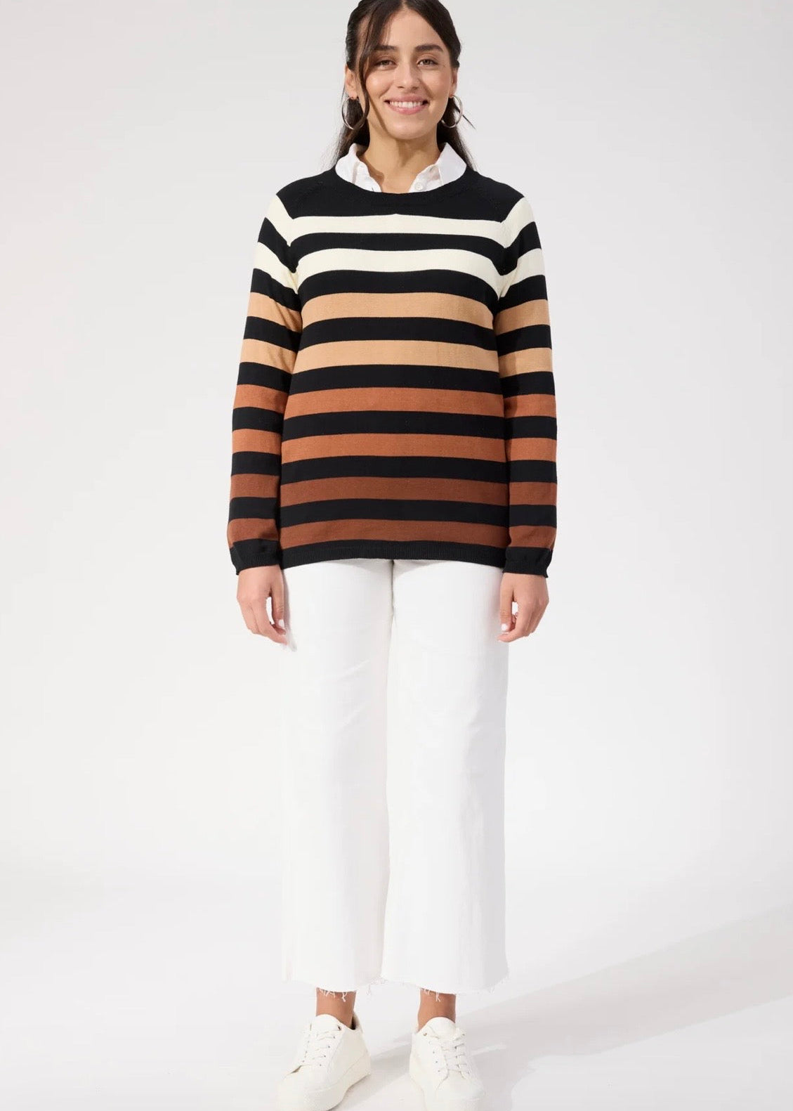 Vermont Stripe Jumper ~ Black