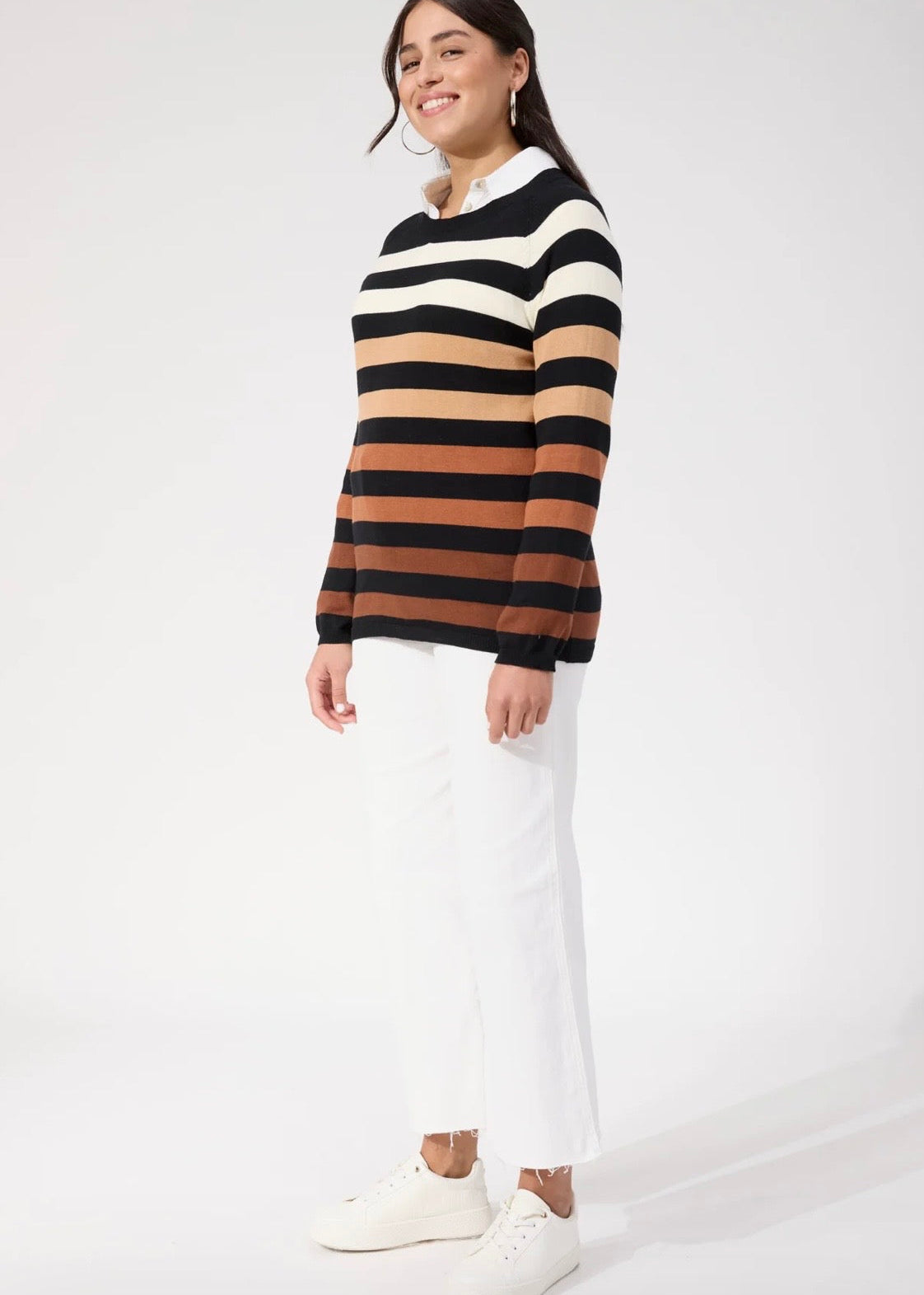 Vermont Stripe Jumper ~ Black