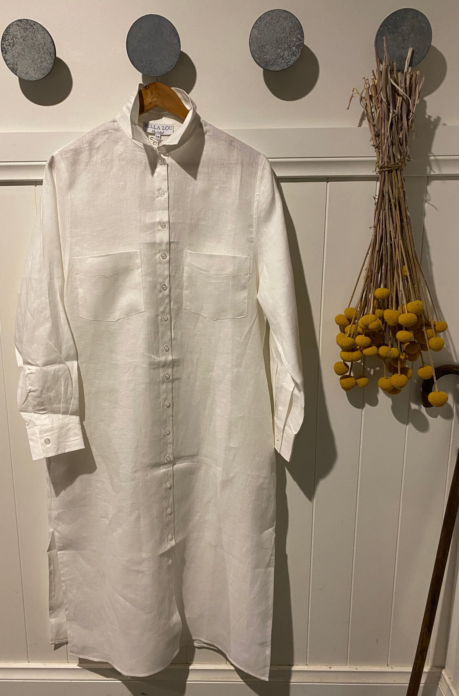 Boyfriend Linen Dress ~ White