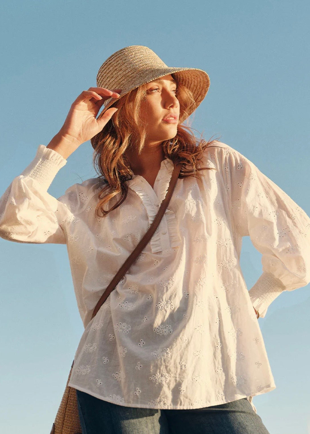 Amelie Lace Blouse ~ White