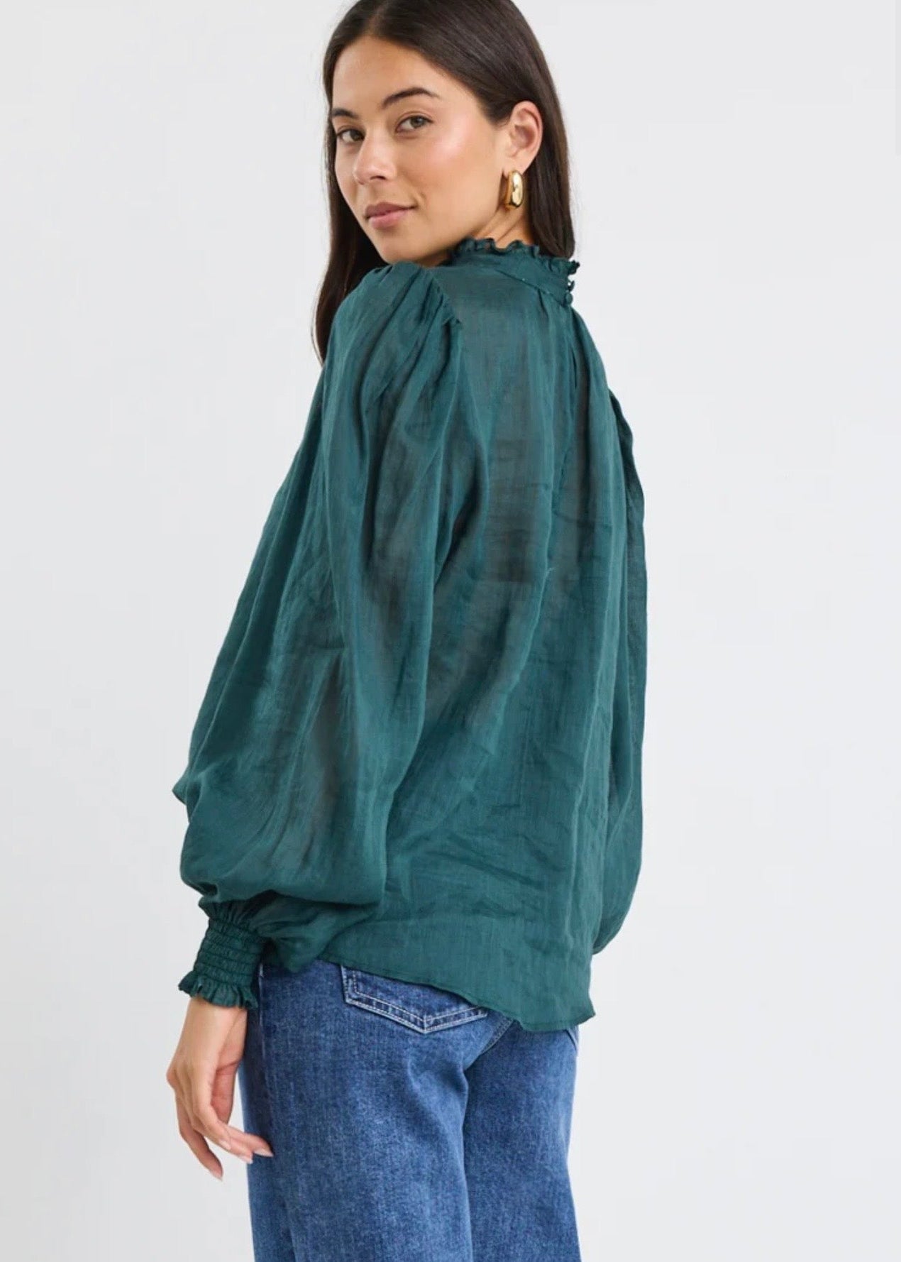 Poet Long Sleeve Top ~ Forest