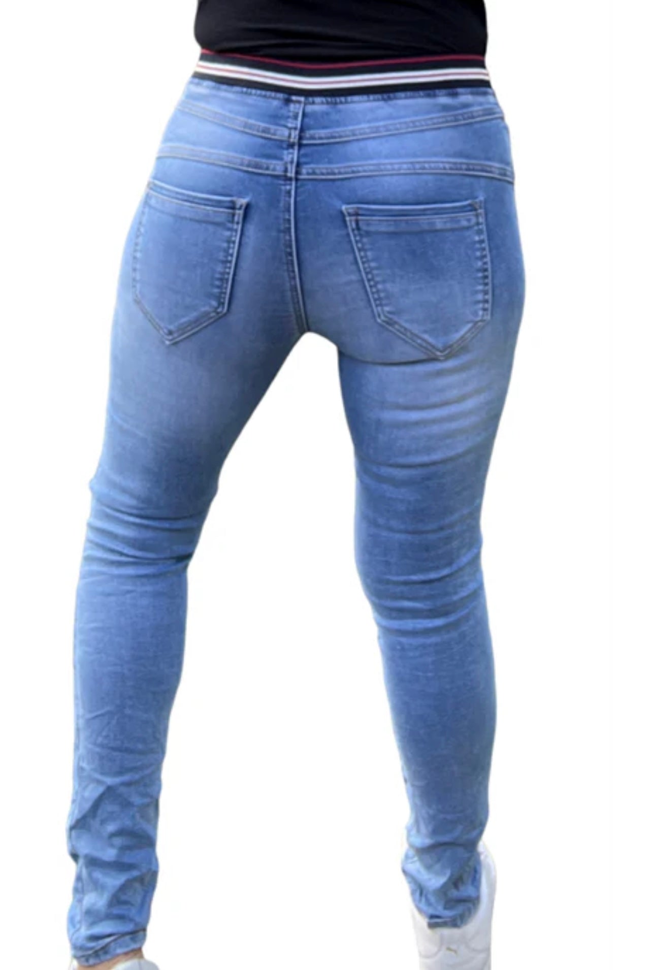 Bacio Rib Waist Jogger ~ Denim