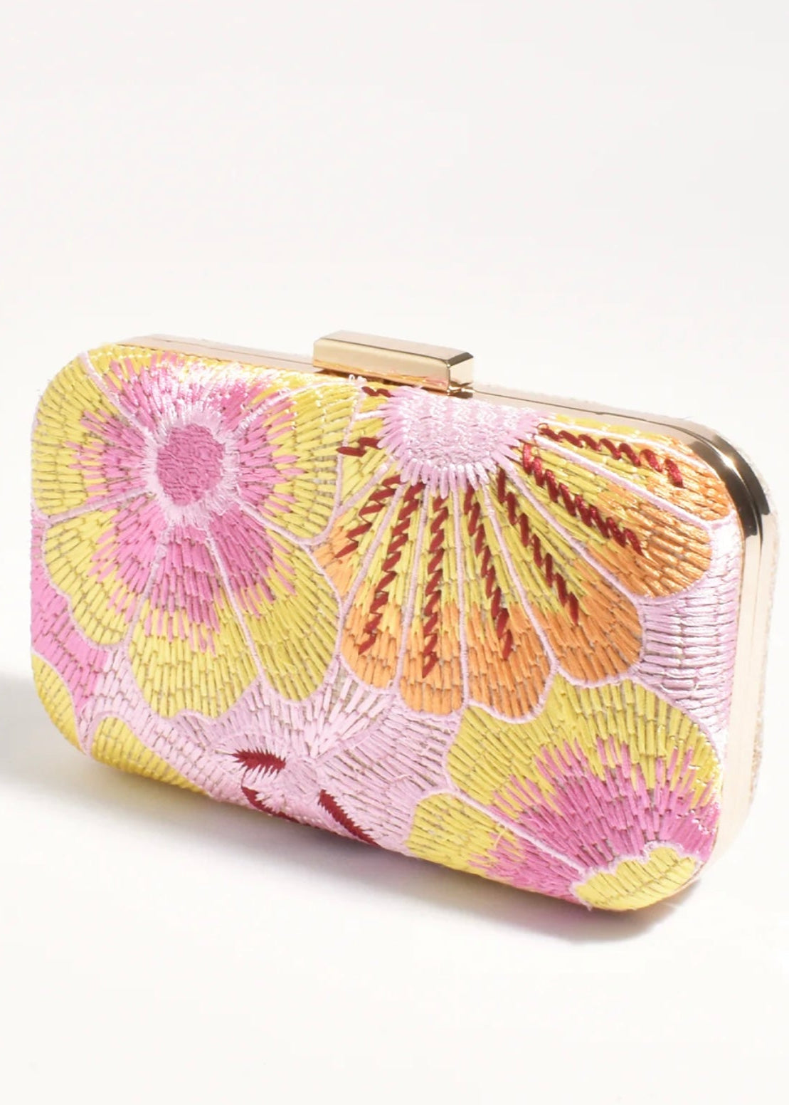 Calypso Floral Woven Clutch ~ Multi