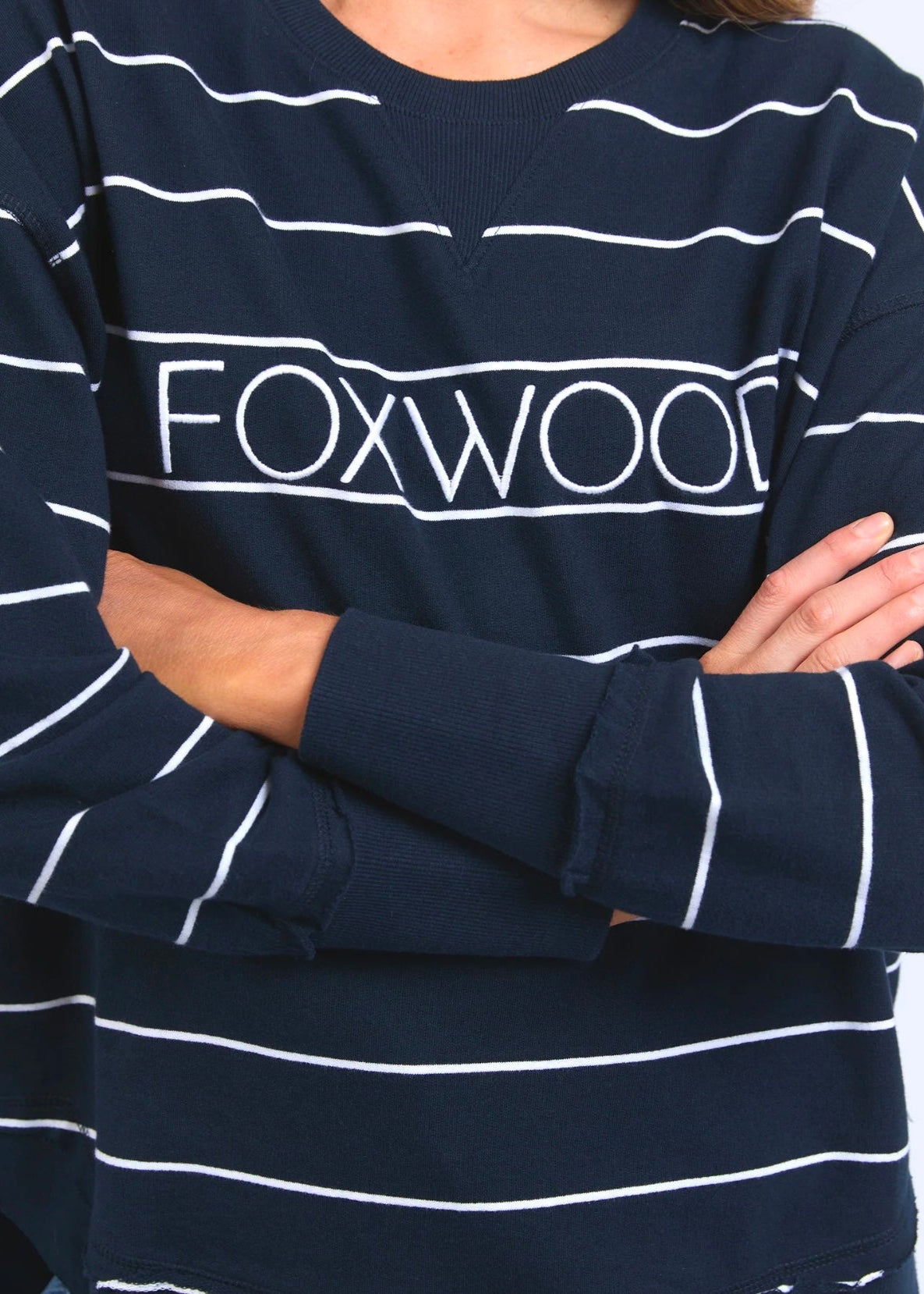 Simplified Crew ~ Navy/White Stripe