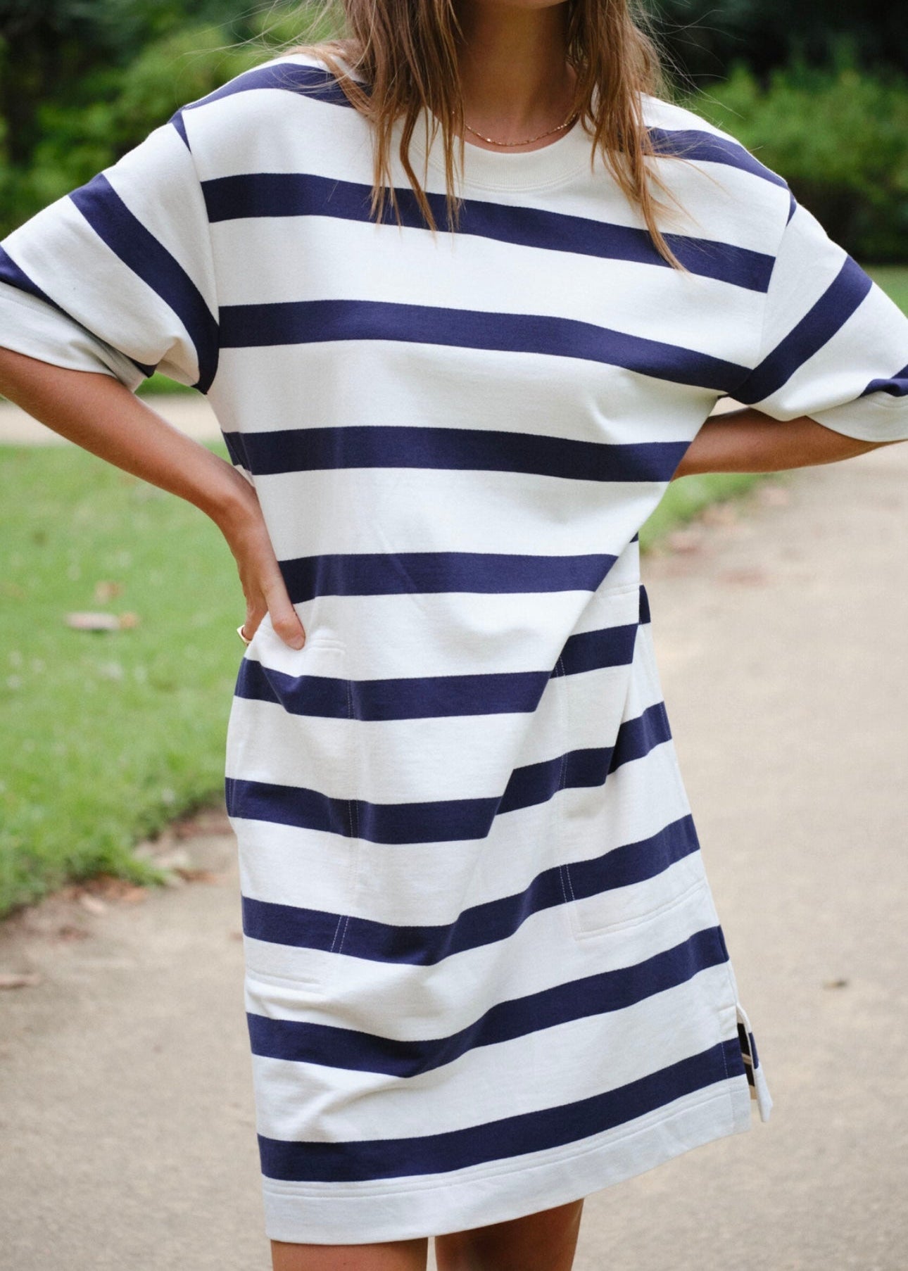 Mini Terry Dress ~ Navy