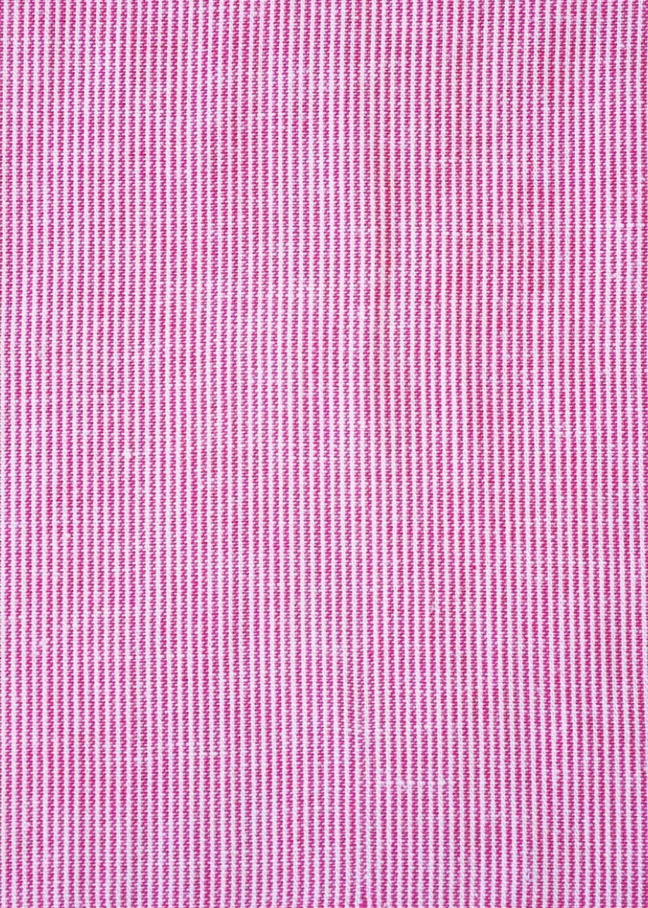 Willow Linen Dress ~ Pink & White