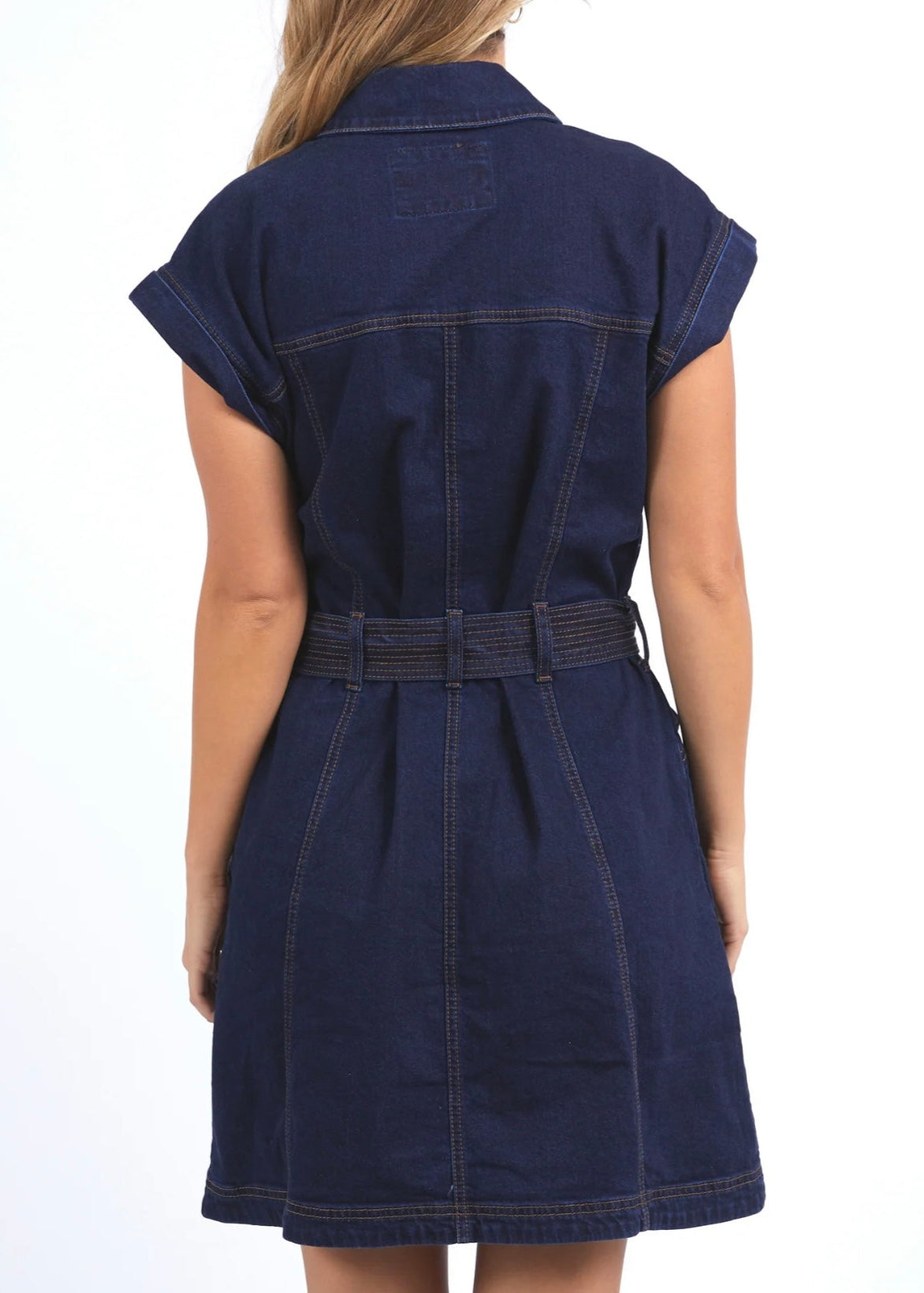 Heidi Dress ~ Dark Blue Denim
