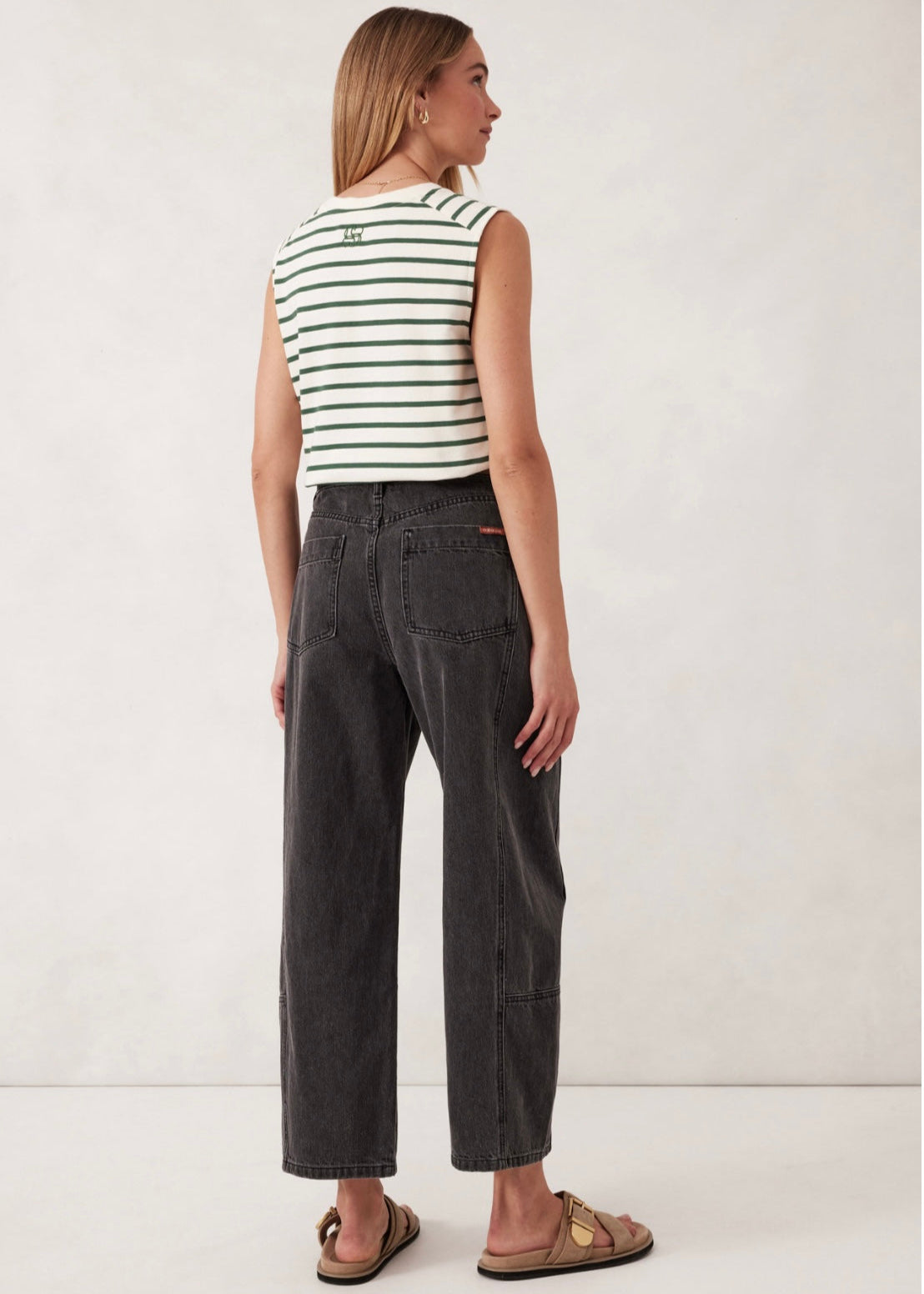 Darted Barrel Jean ~ Faded Black