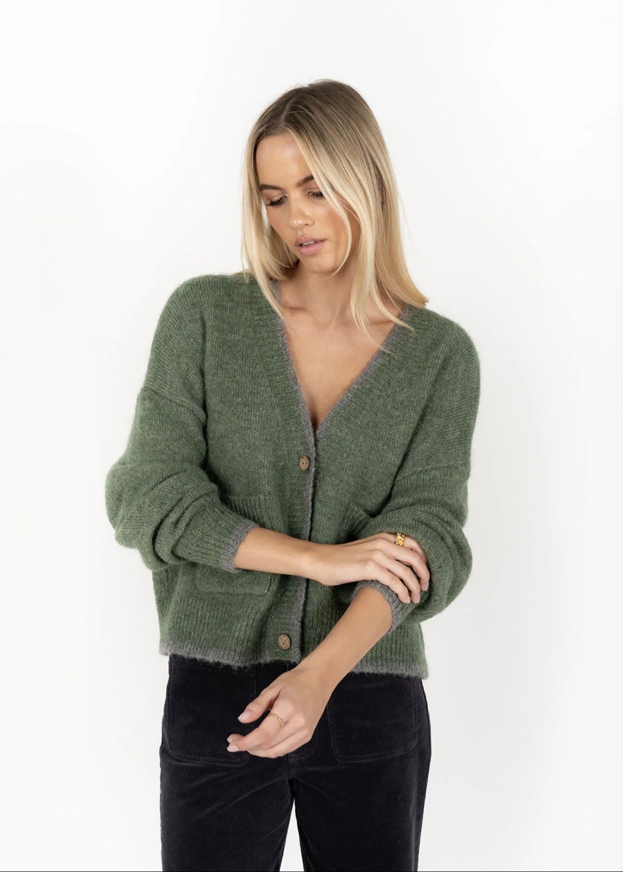 Romi Cardi ~ Green/Grey