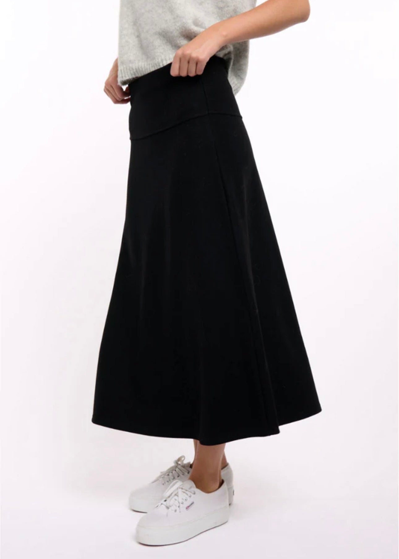 Ponte Stretch Skirt ~ Black
