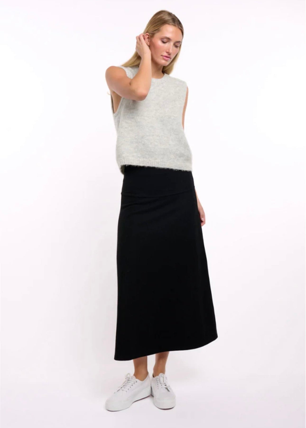 Ponte Stretch Skirt ~ Black