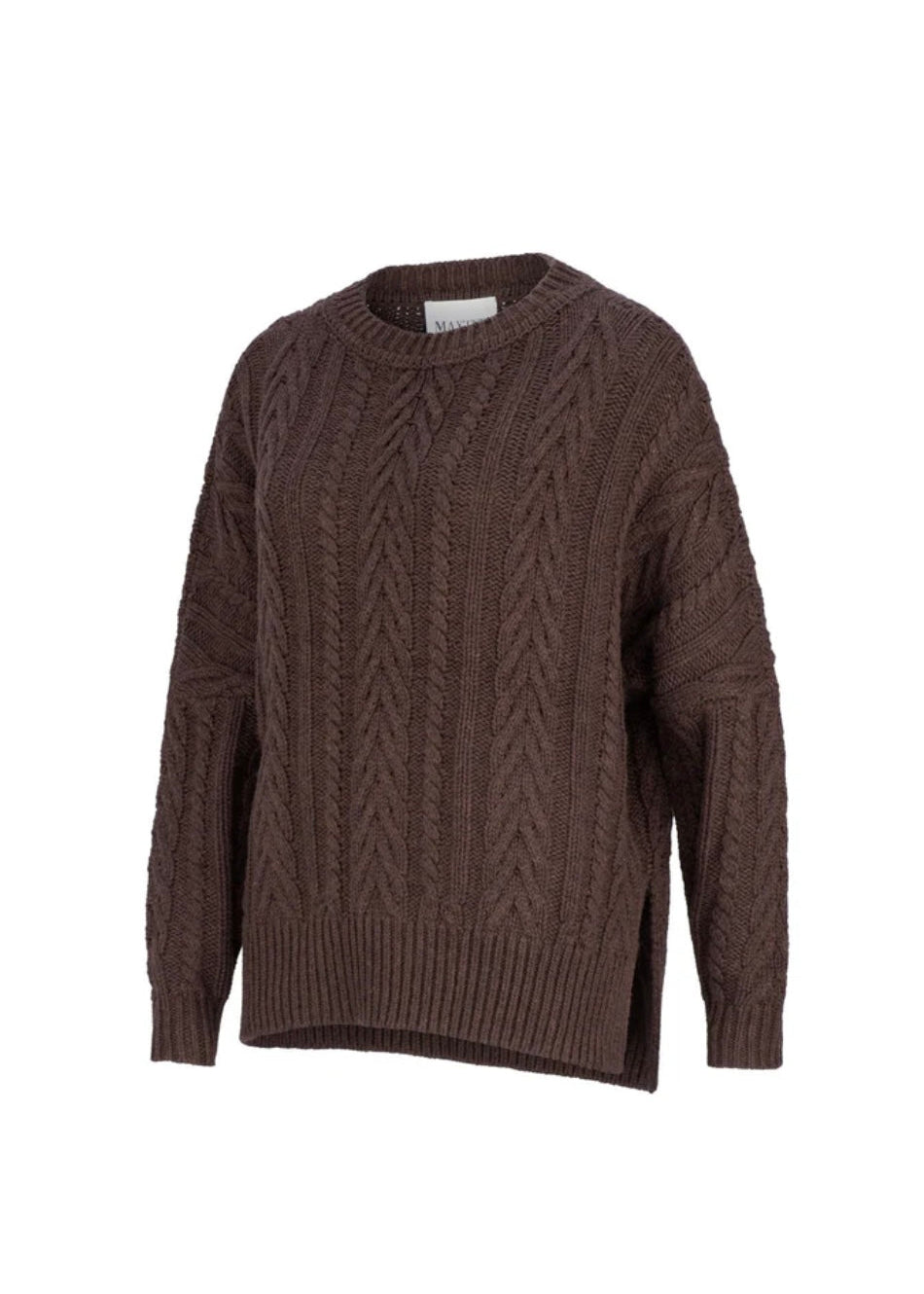Soft Touch Cable Pullover ~ Chocolate