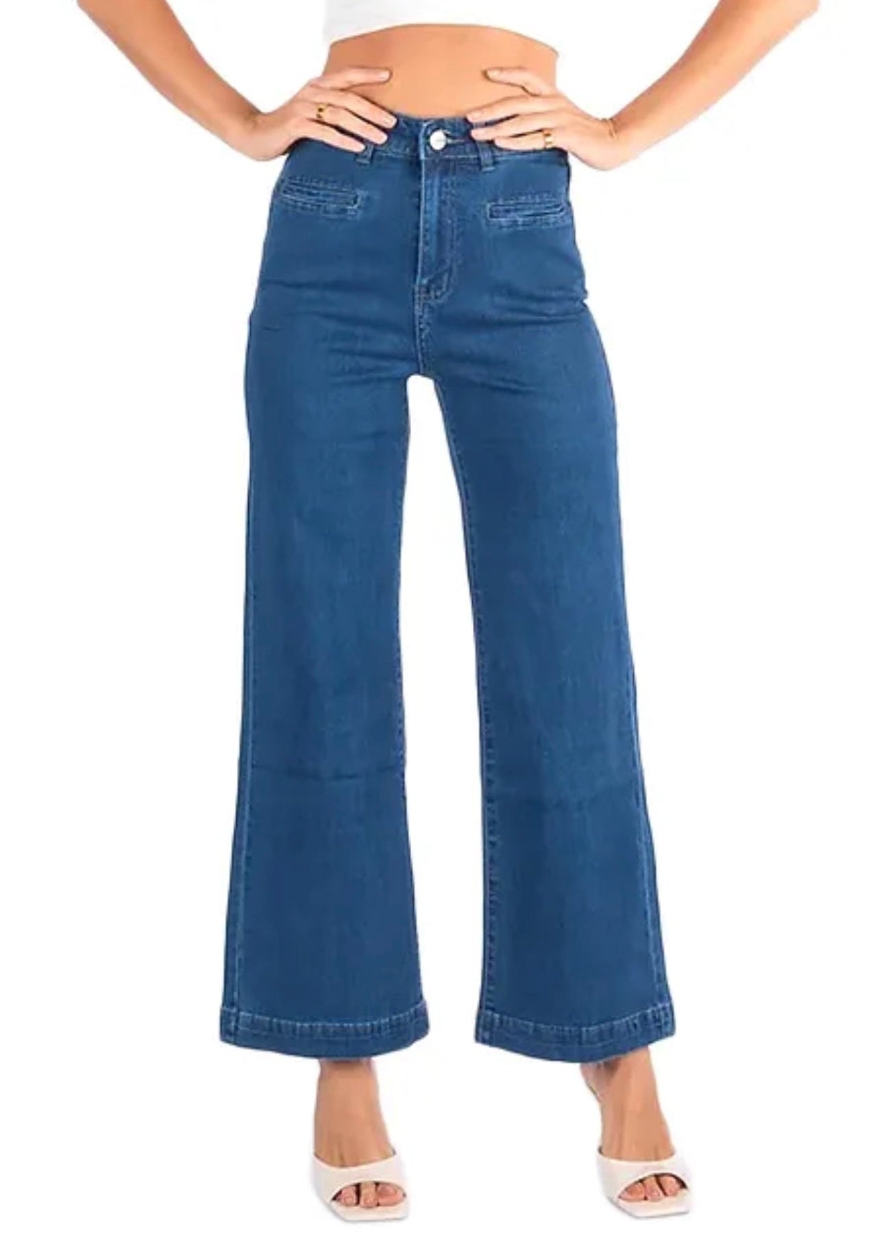Hayley Wide Leg Jeans ~ Dark Blue