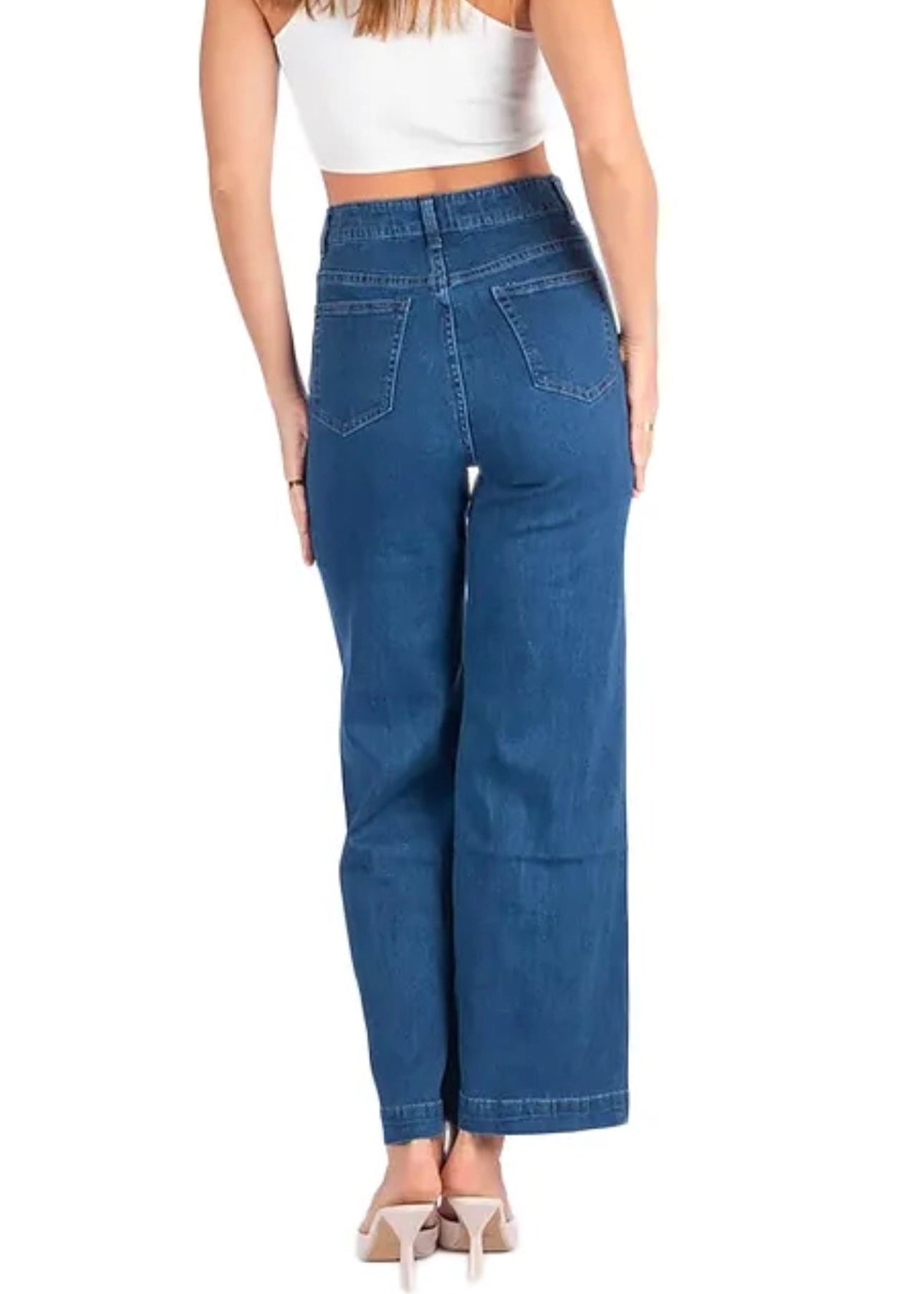 Hayley Wide Leg Jeans ~ Dark Blue