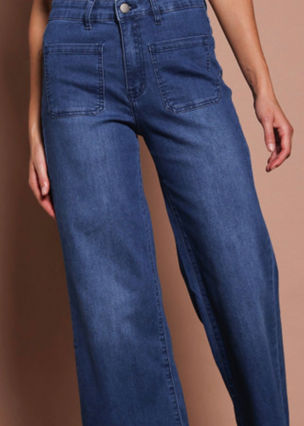 Nora Wide Leg Jeans ~ Dark Denim