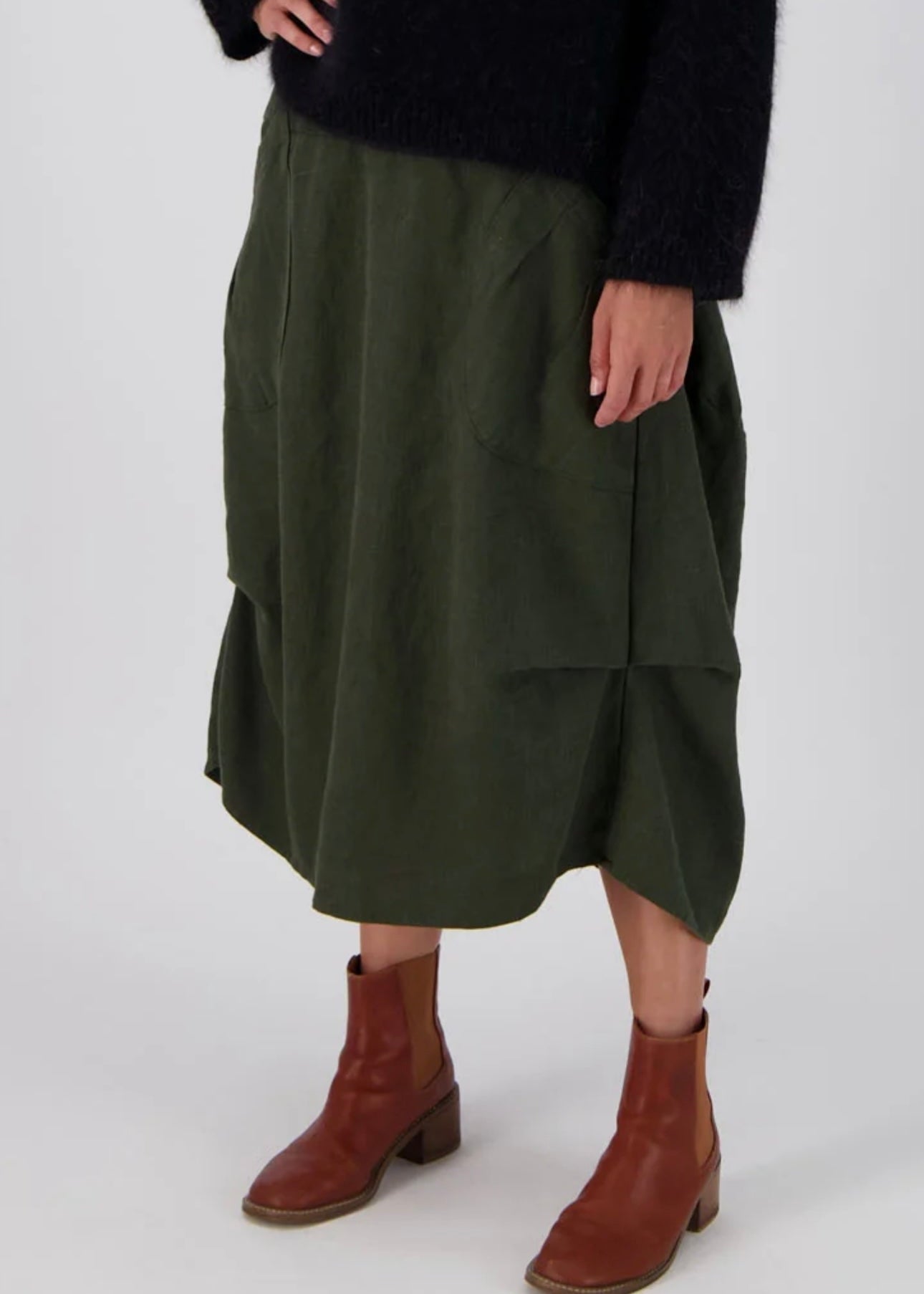 Milwaukee Fiesta Skirt ~ Dark Khaki