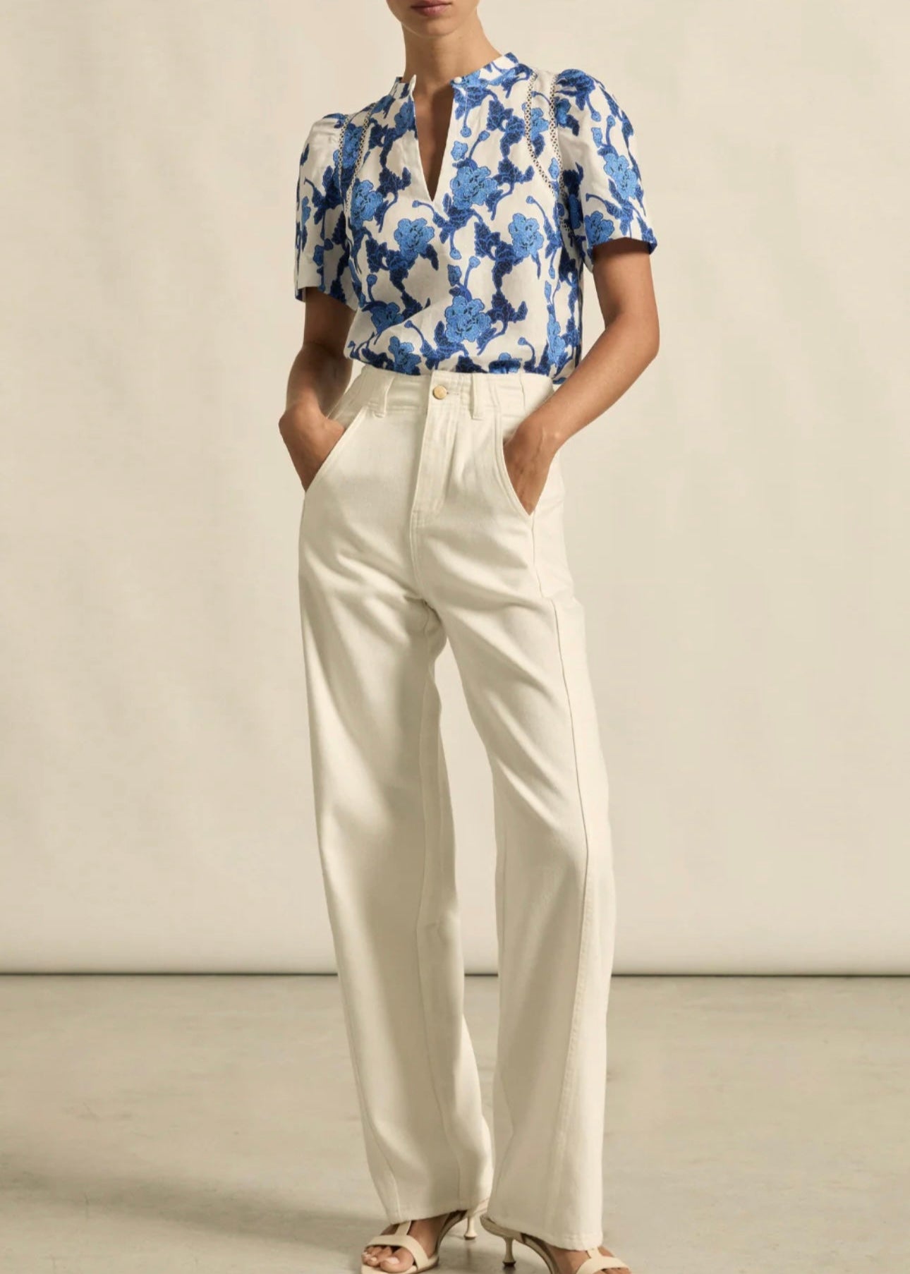 Recollect Top ~ Azure Bouquet