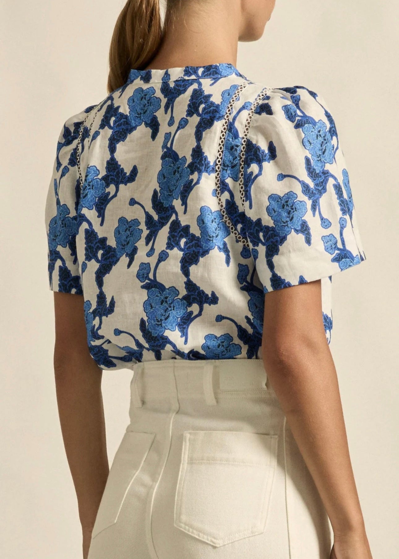 Recollect Top ~ Azure Bouquet