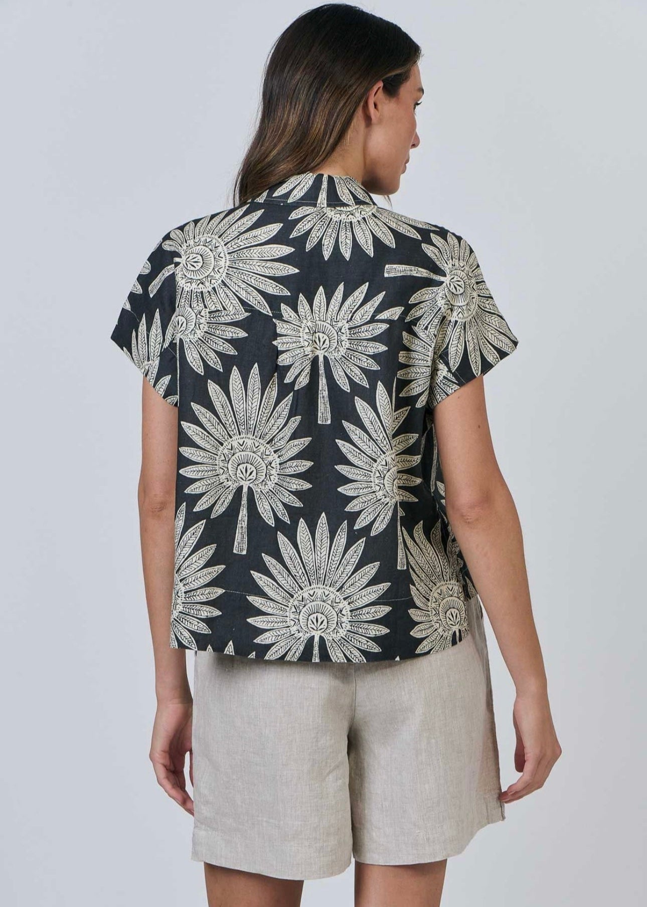 Linen Shirt ~ Date Palm