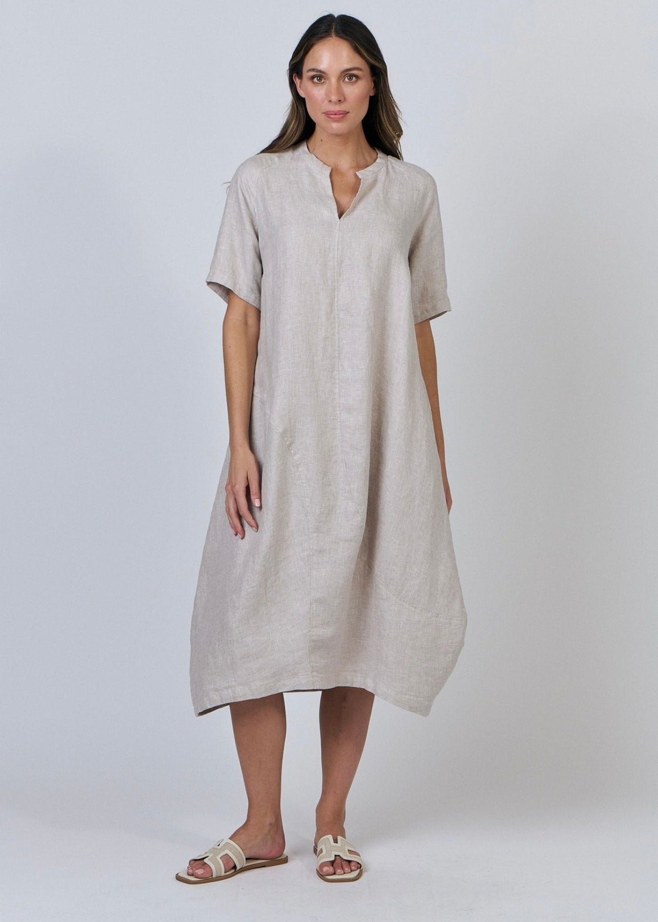 Linen Dress ~ Dune