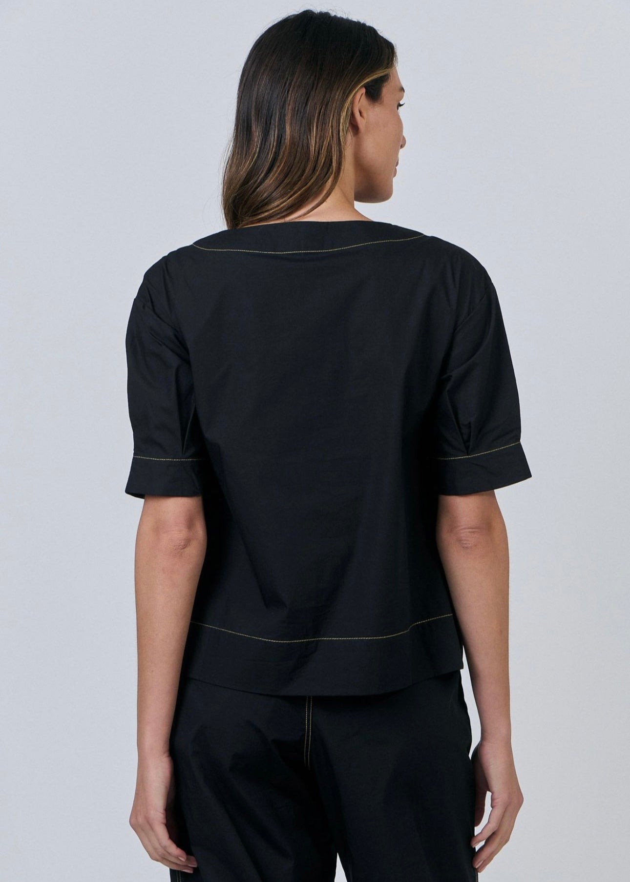 Poplin Top ~ Black