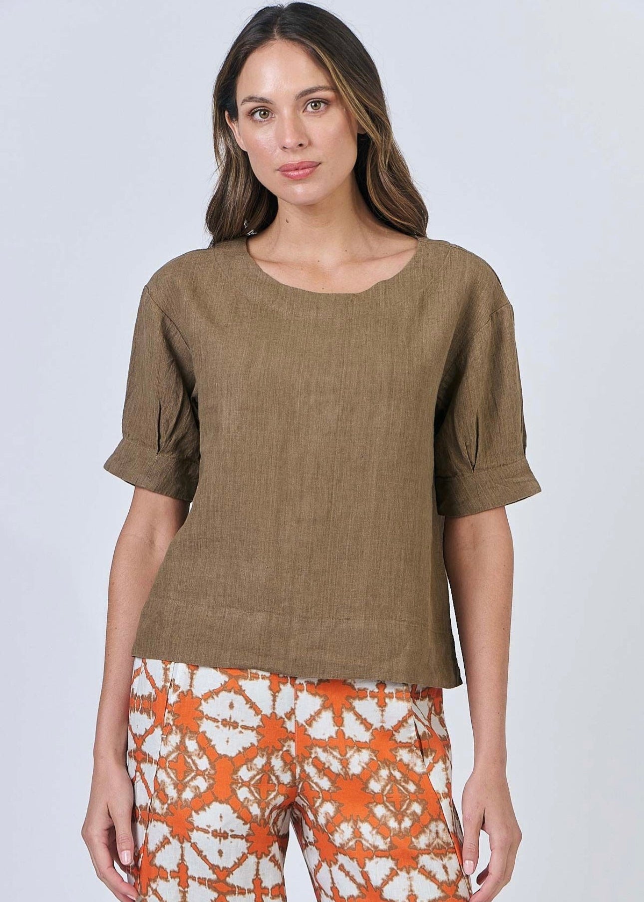 Linen Top ~ Tobacco