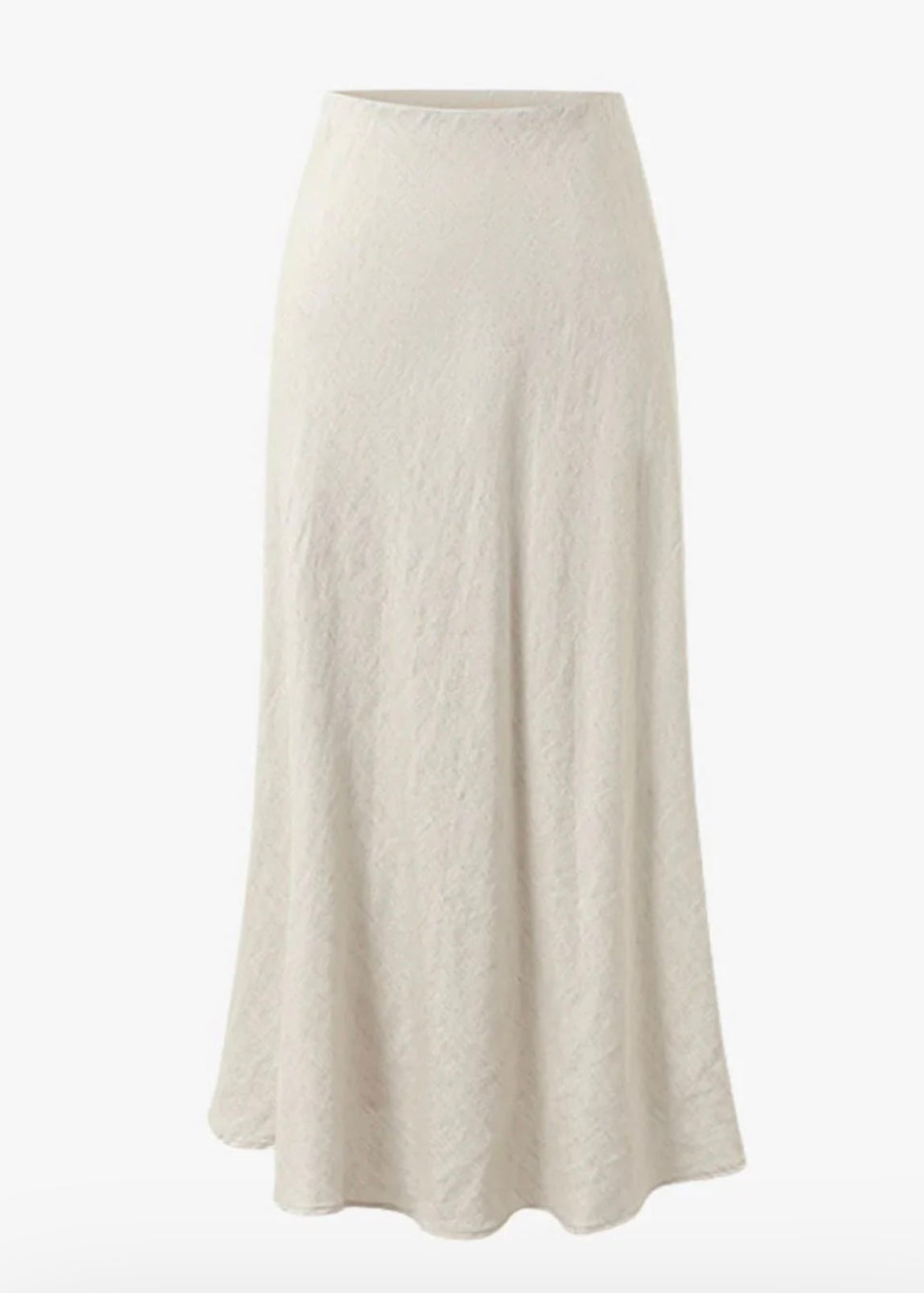 Bliss Linen Bias Midi Skirt ~ Natural