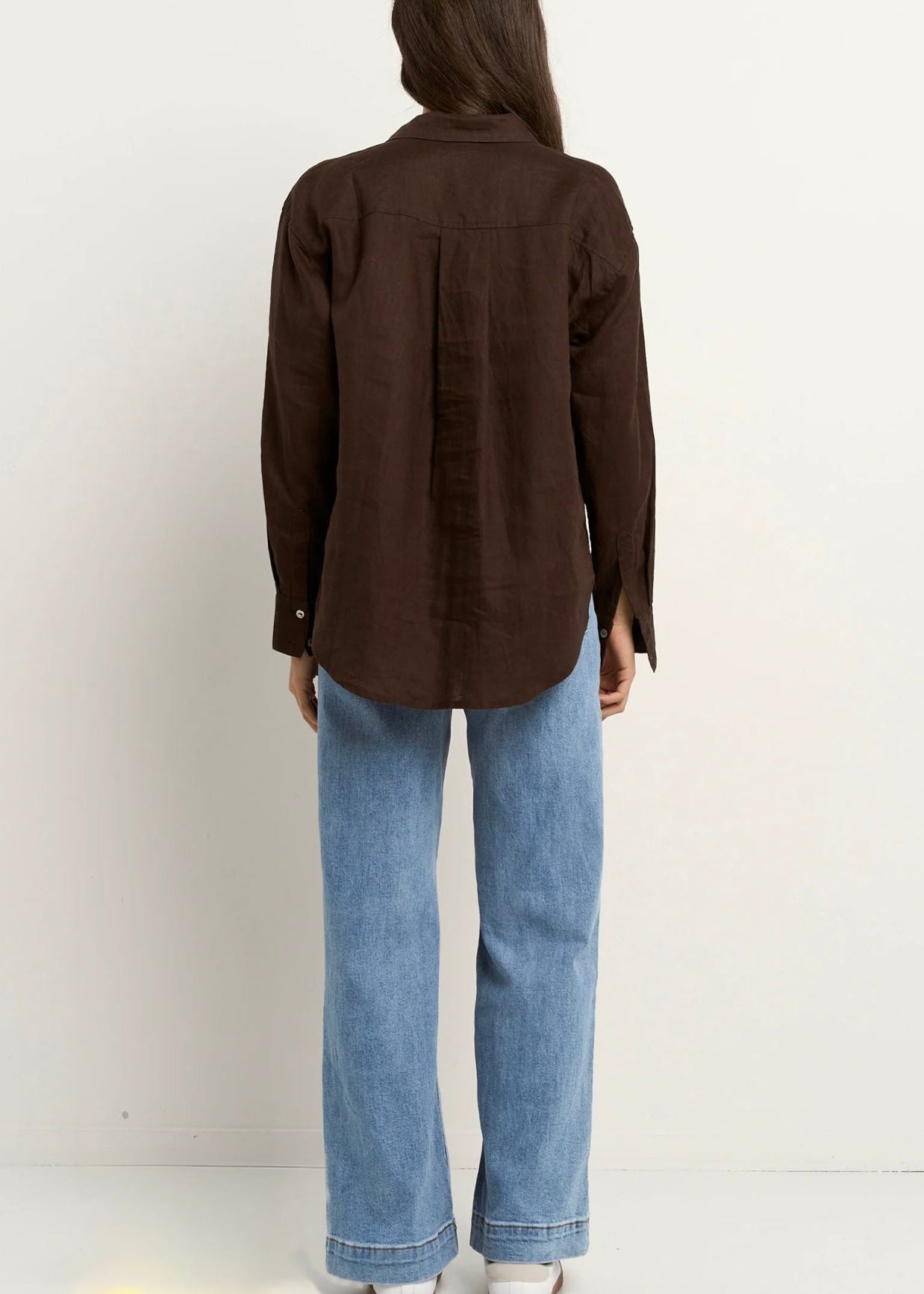 Optimum Linen Oversized Shirt ~ Chocolate