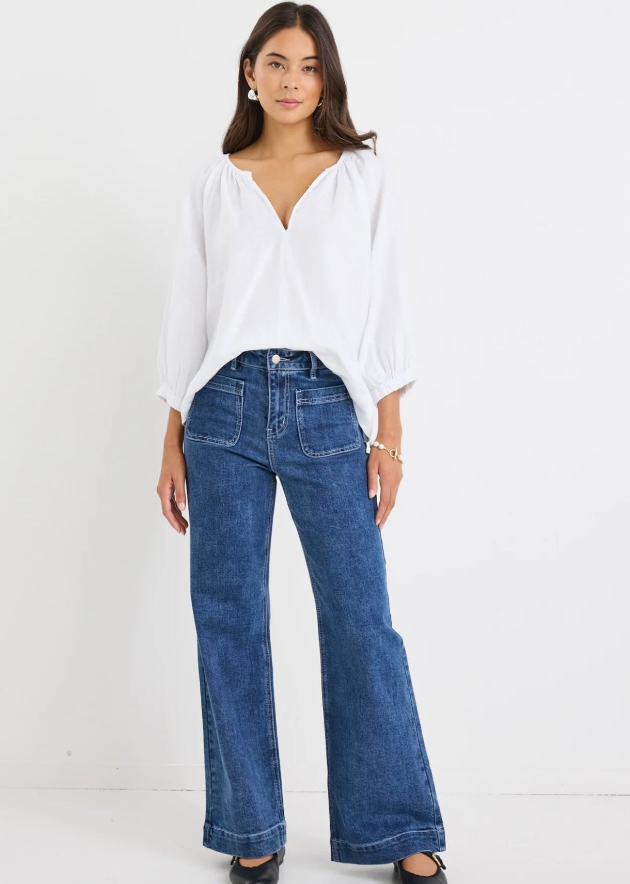 Revolutionary Linen Top ~ White