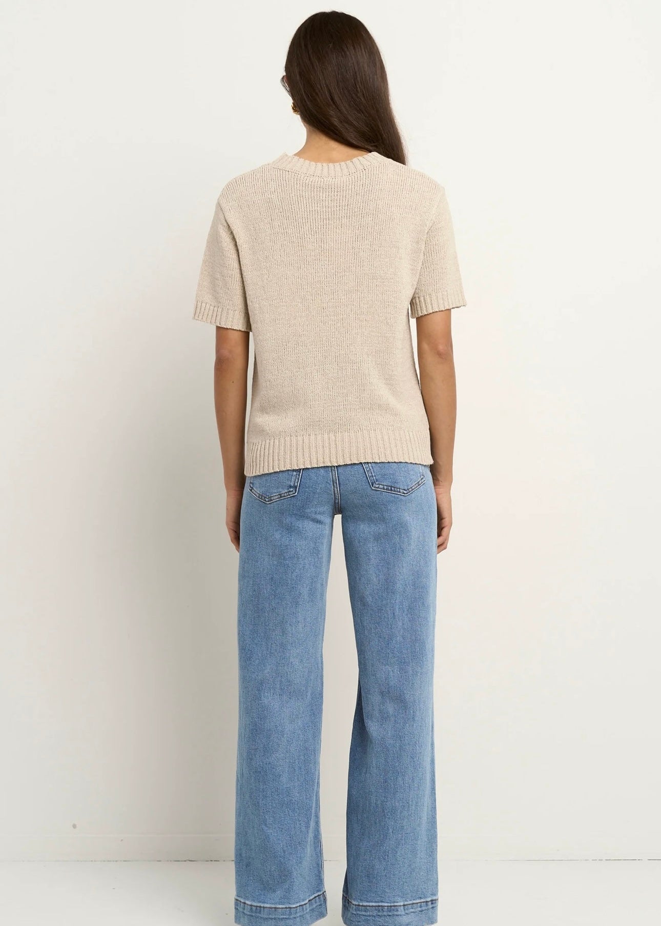 Loveable Tape Yarn Knit Tee ~ Natural