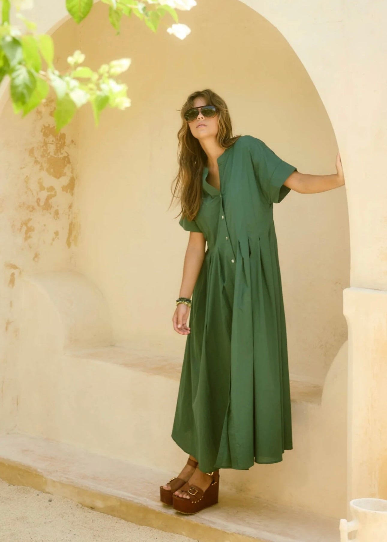 Aurora Pleat Maxi ~ Myrtle