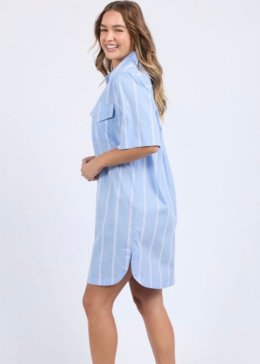 Holiday Shirt Dress ~ Blue