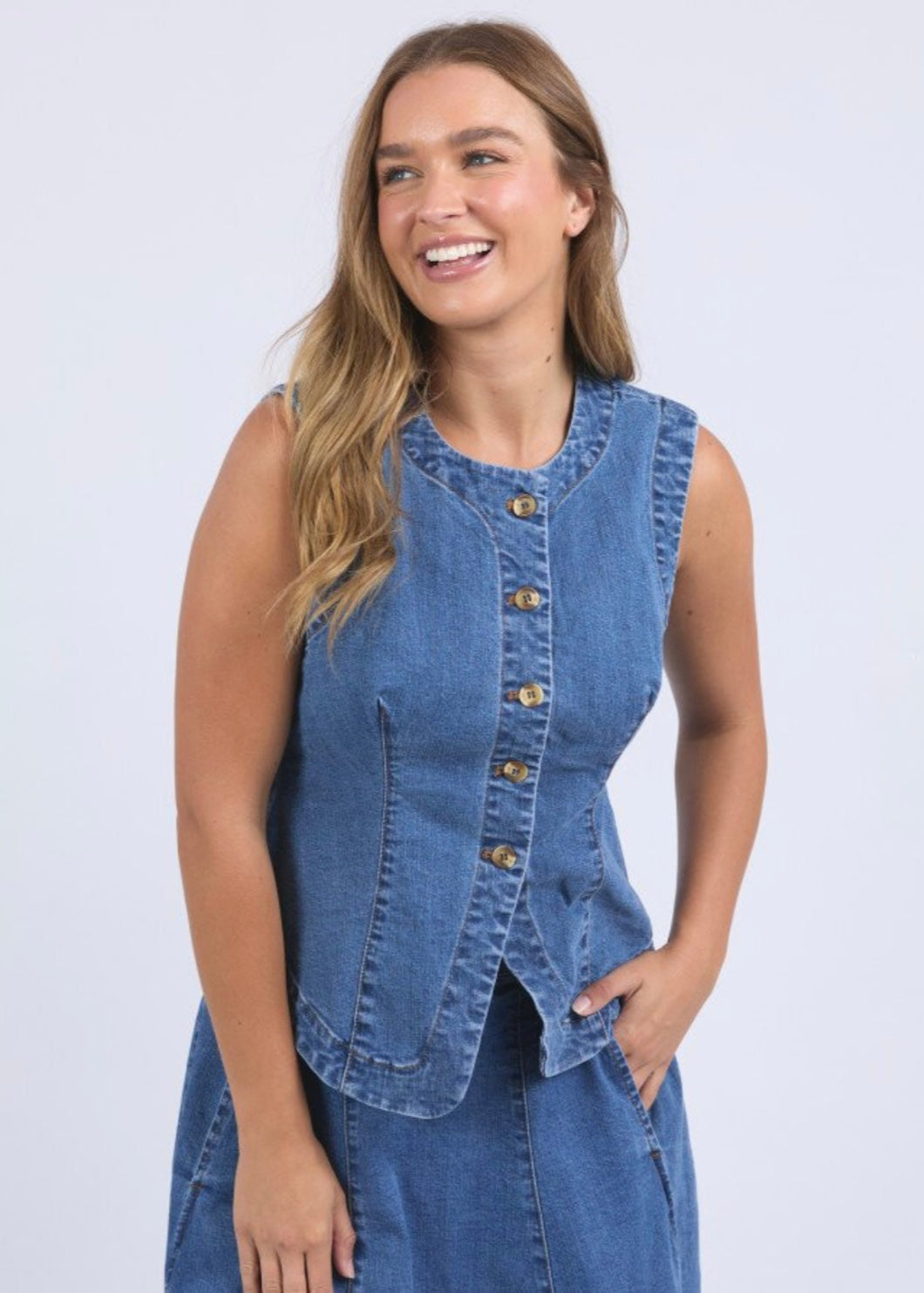 Abbott Vest ~ Denim