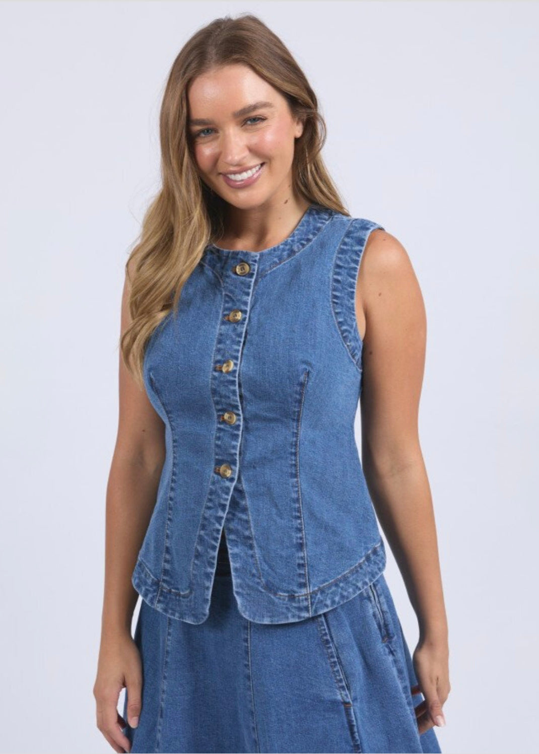 Abbott Vest ~ Denim