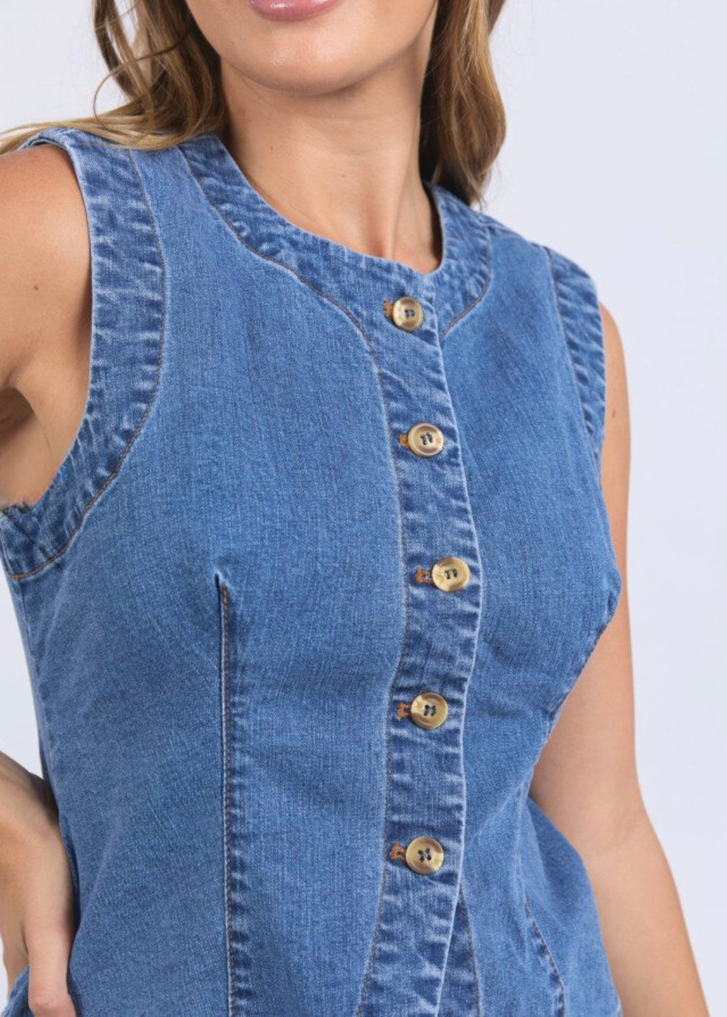 Abbott Vest ~ Denim